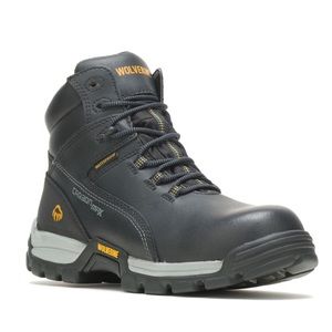 WOLVERINE | Carbon Max black leather work boots Men size 8.5